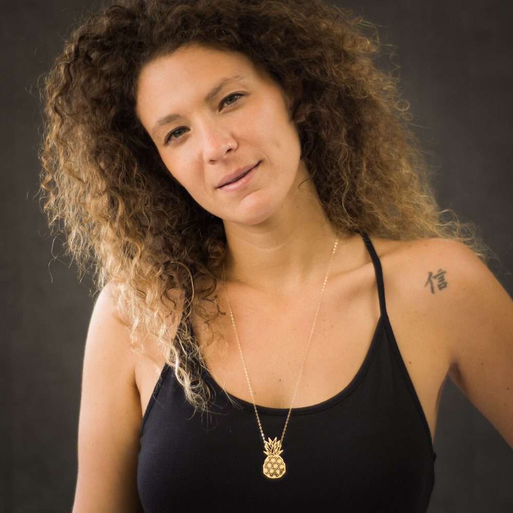 Pineapple necklace gold pineapple pendant geometric origami pineapple charm