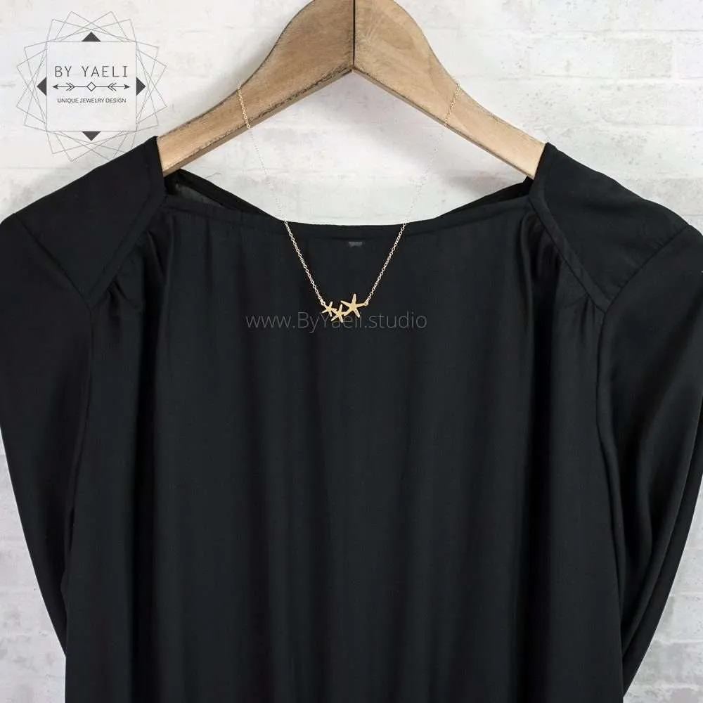 Starfish necklace gold starfish pendant ocean dainty necklace ocean jewelry