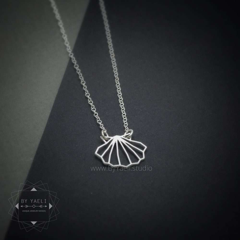 Shell necklace silver seashell necklace dainty sea shell ocean necklace