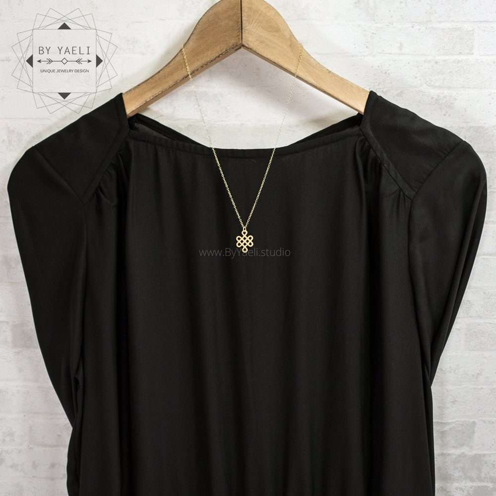 Celtic knot necklace Infinity necklace Celtic jewelry Irish jewelry gold