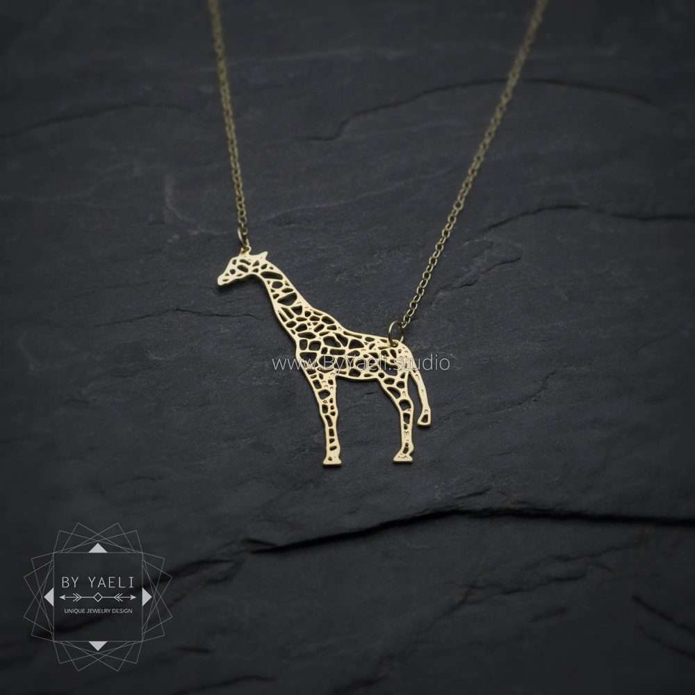 Giraffe necklace giraffe gift nature Jewelry minimalist necklace gold giraffe pendant
