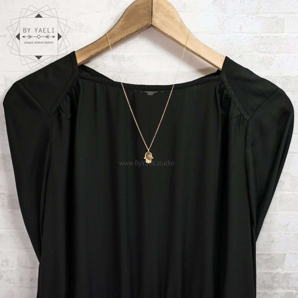 Hamsa necklace gold hamsa jewelry