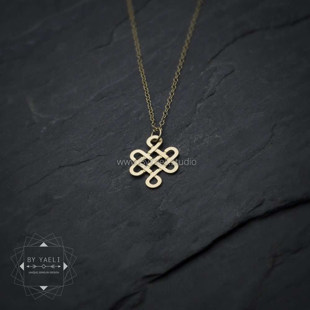 Celtic knot necklace Infinity necklace Celtic jewelry Irish jewelry gold