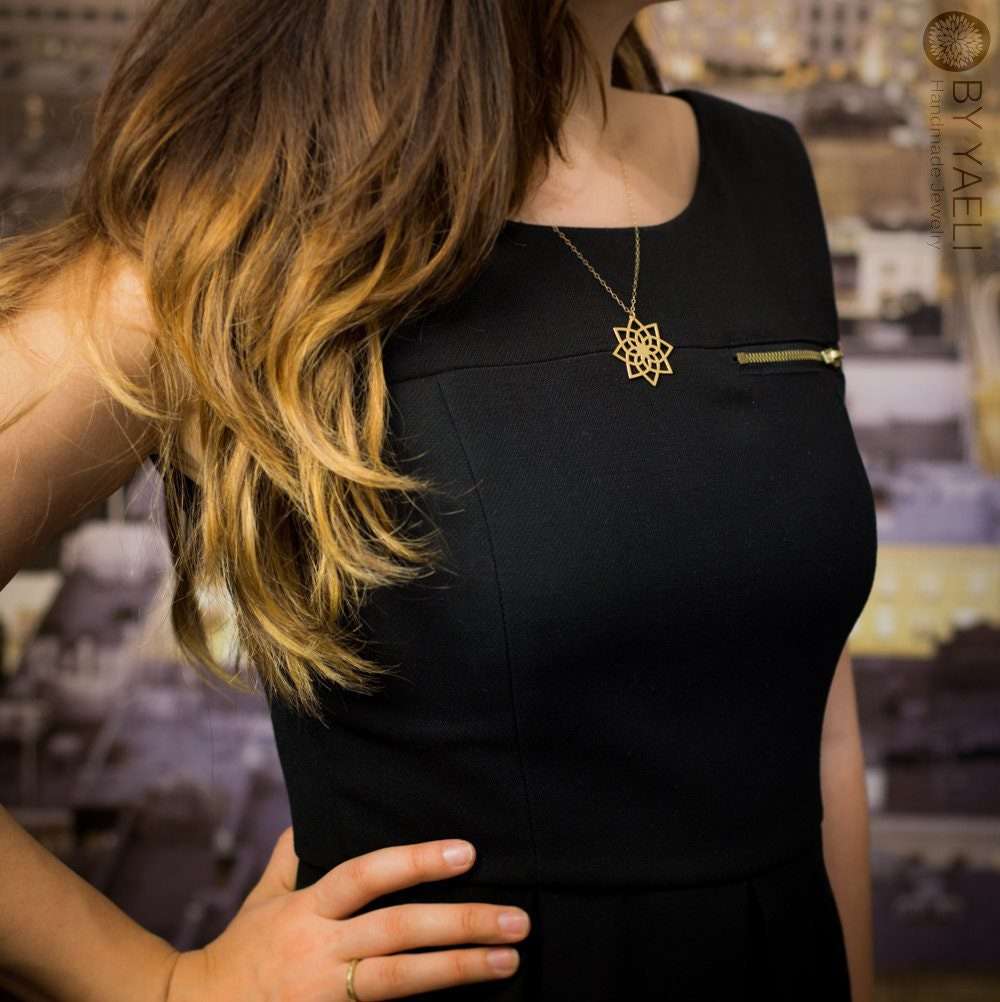 Sacred necklace, Sacred geometry Celtic jewelry flower of life