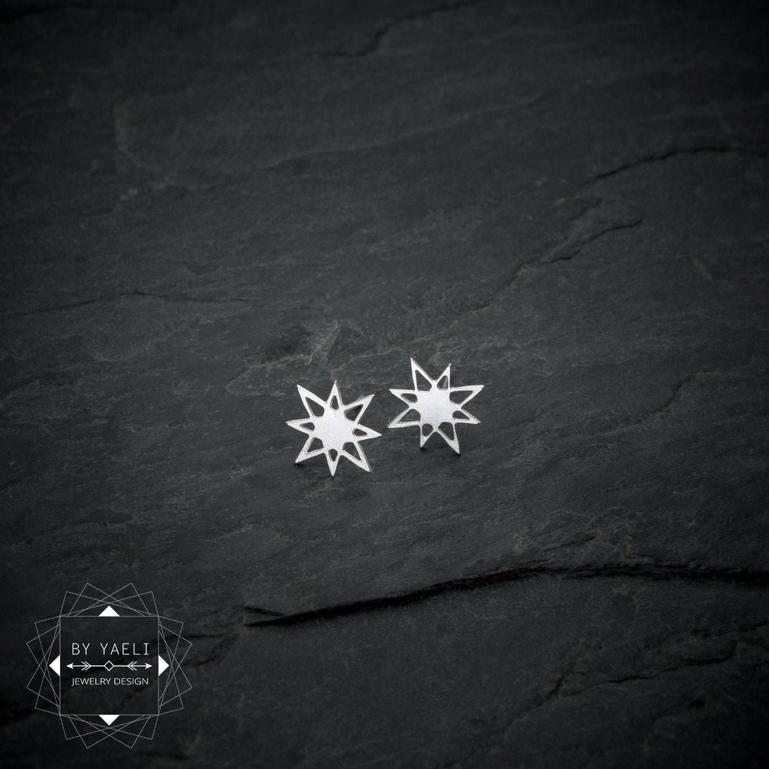 Spark earrings north star earrings silver star post earrings spark post Christmas gift