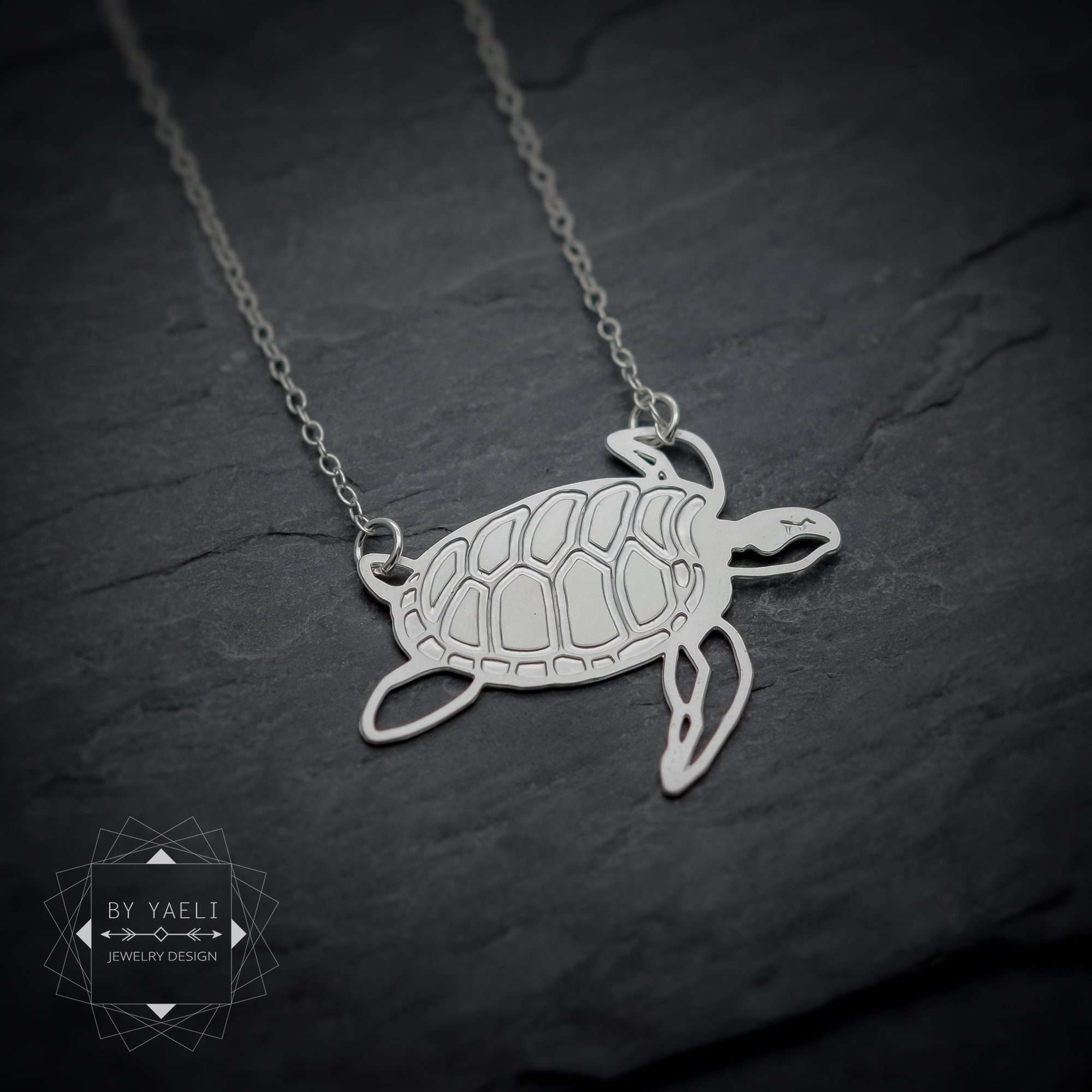 Turtle necklace silver sea turtle pendant ocean jewelry turtles lovers gift