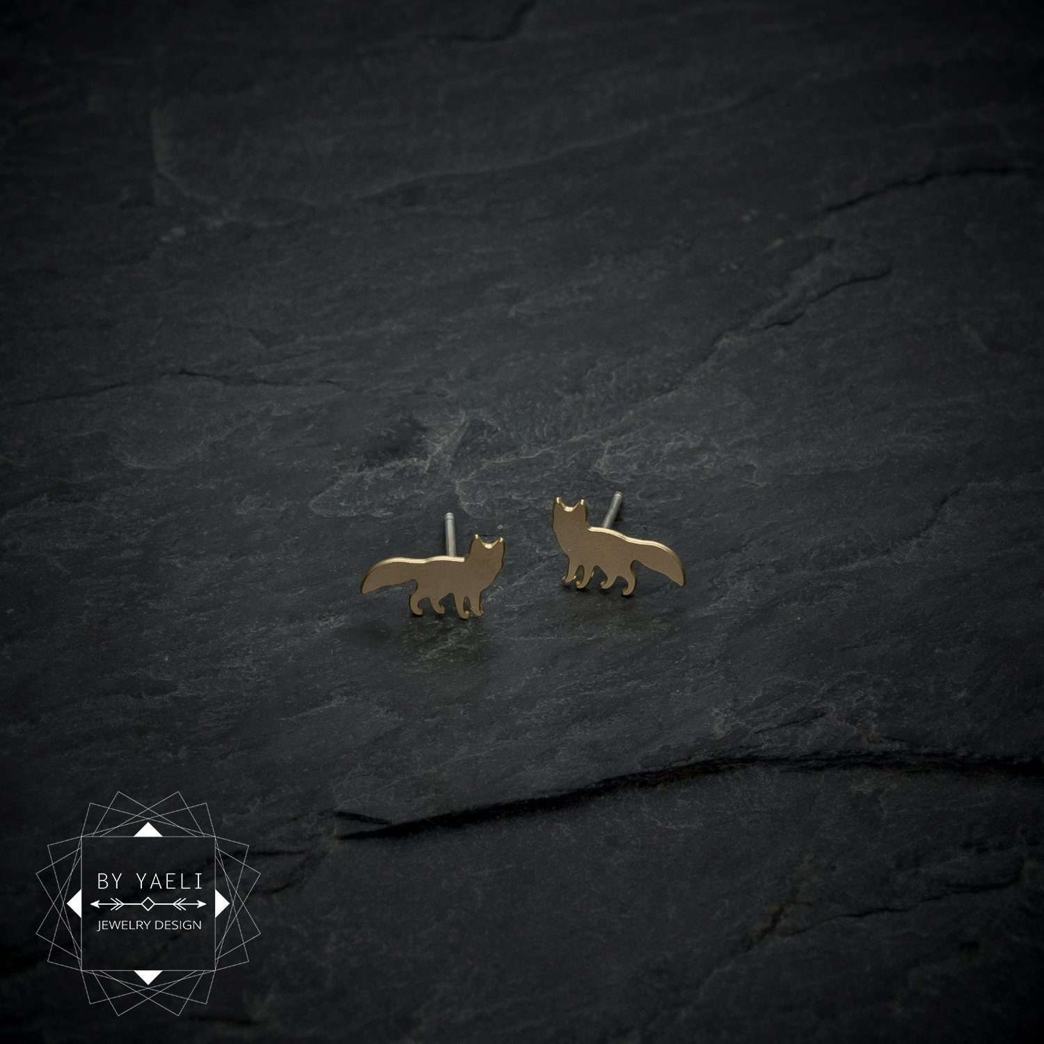 Fox earrings fox post earrings gold fox stud earrings tiny fox earrings 4 Fox earrings fox post earrings gold fox stud earrings tiny fox earrings - Image 4