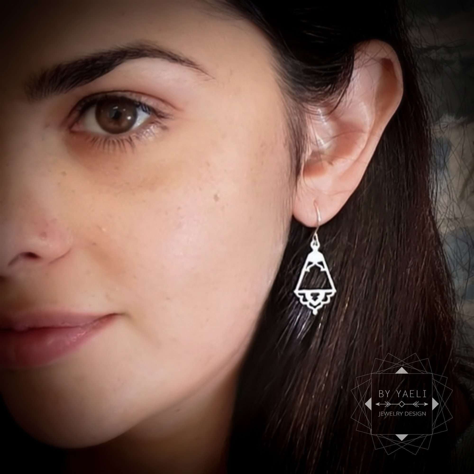 Dangle earrings silver minimalist earrings