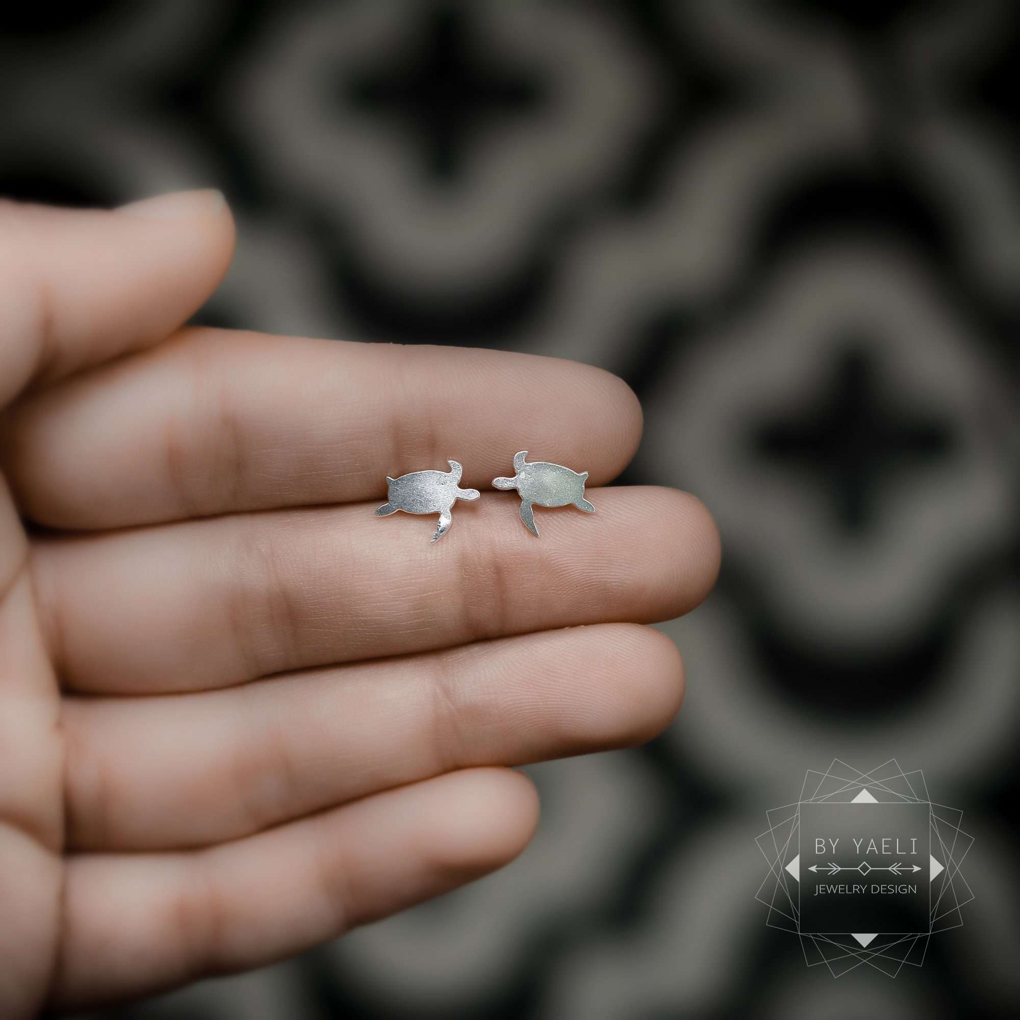 Turtle earrings minimalist silver tiny turtle stud earrings turtle post earrings