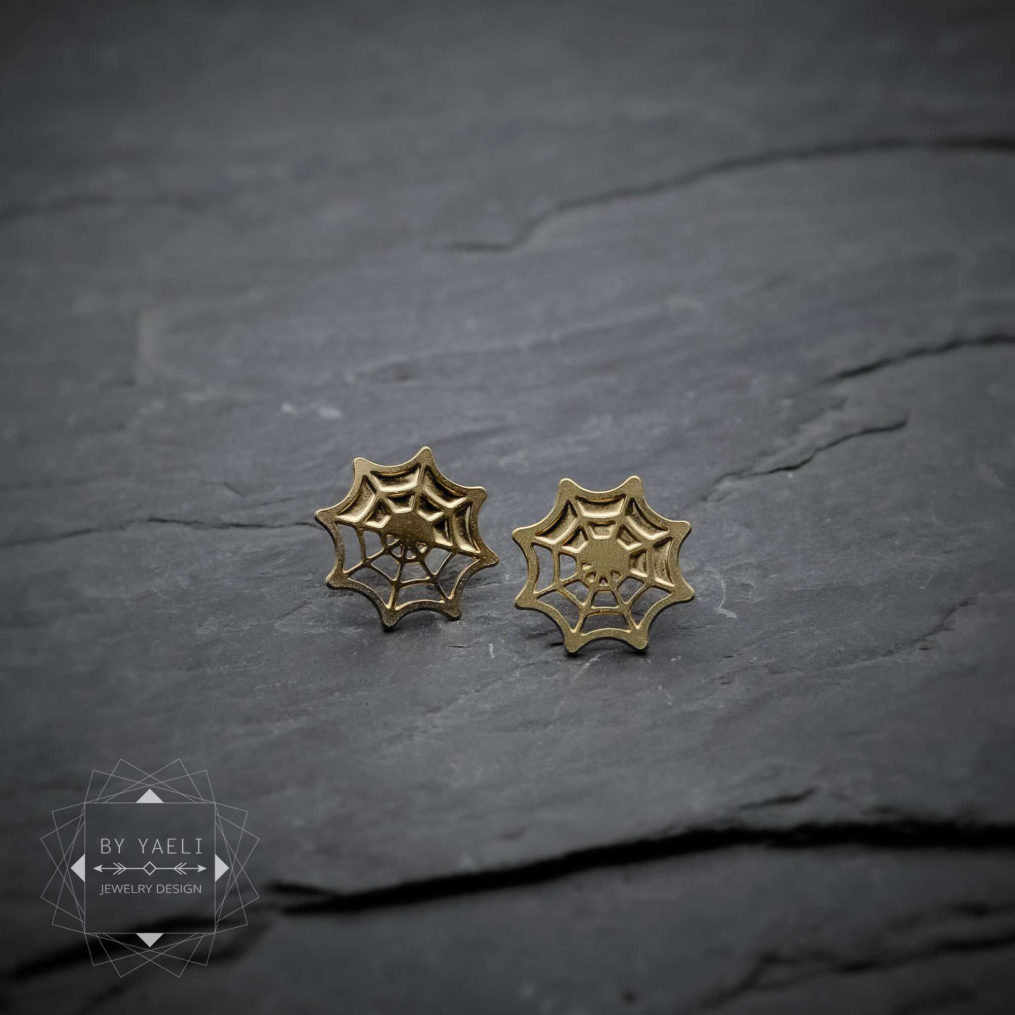 Spider web earrings statement stud earrings cut spider web gothic jewelry gothic earrings