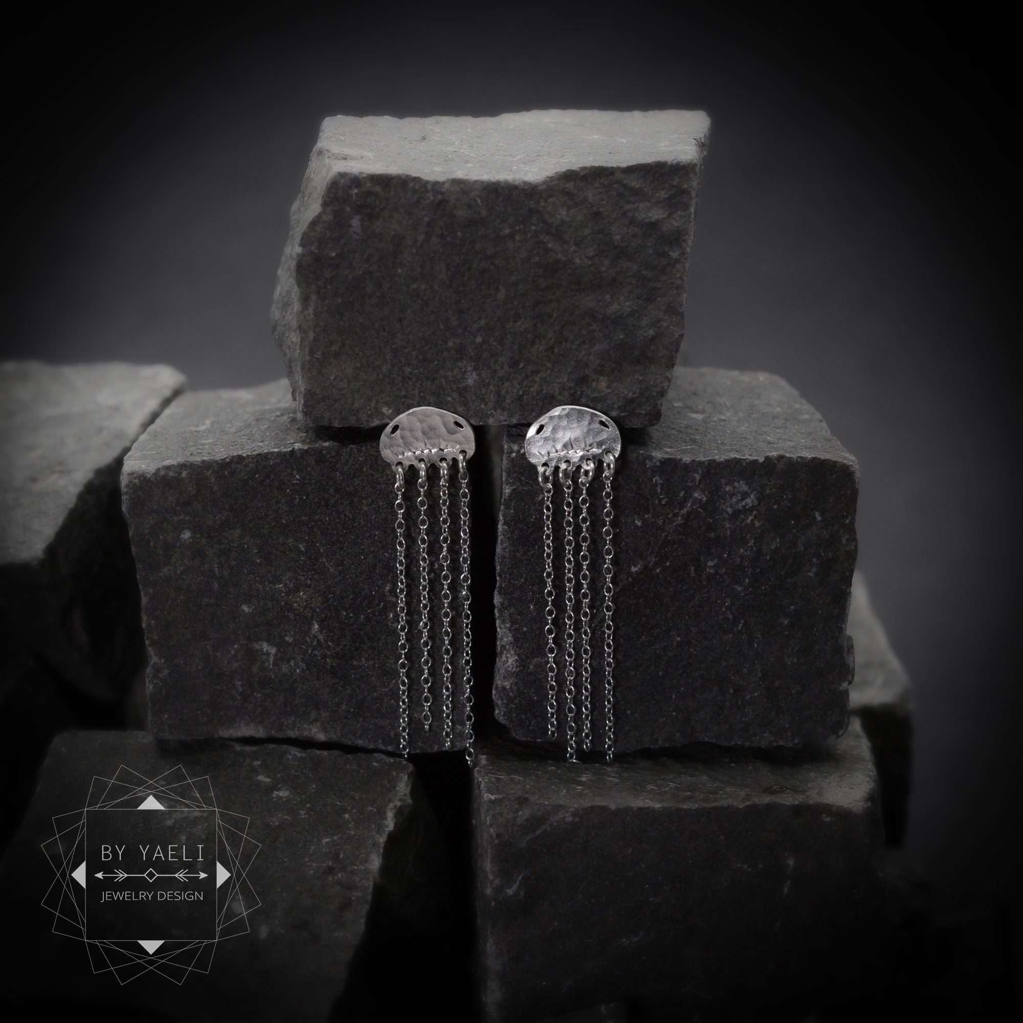 Jellyfish earrings jellyfish stud earrings silver jelly fish dangle earrings ocean earrings