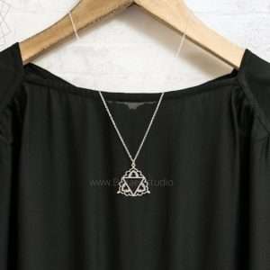 Gypsy necklace silver geometric jewelry boho necklace triangle necklace gypsy jewelry