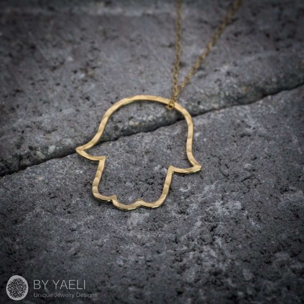 Hamsa necklace gold hamsa jewelry protection necklace hamsa pendant