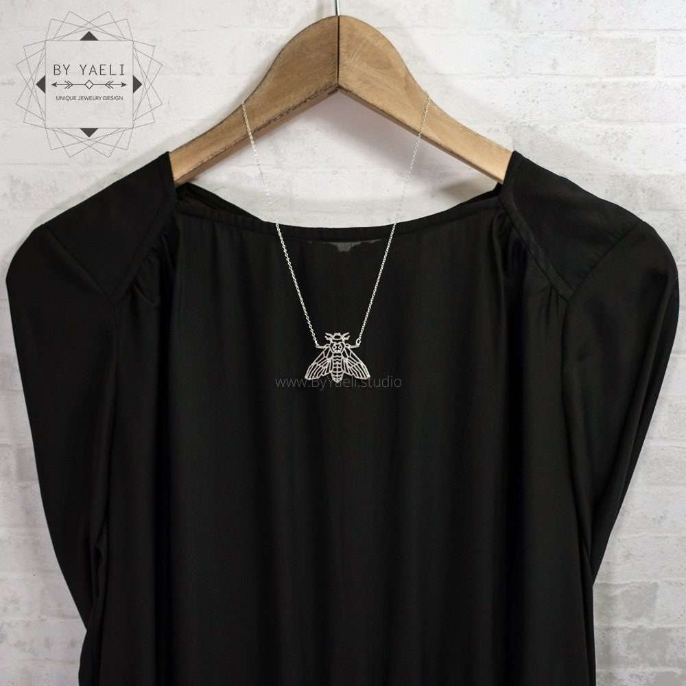 Moth necklace geometric silver death’s head moth origami necklace