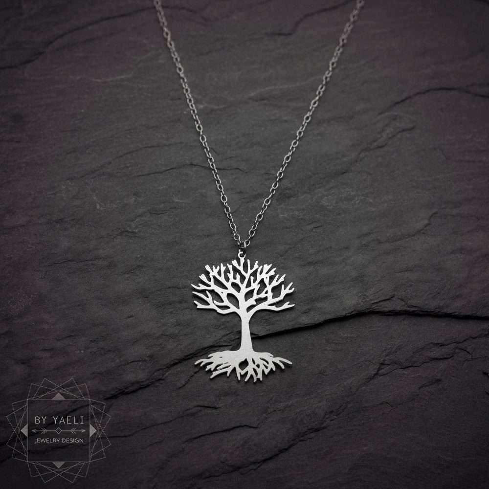 Celtic tree necklace tree of life pendant silver Irish jewelry