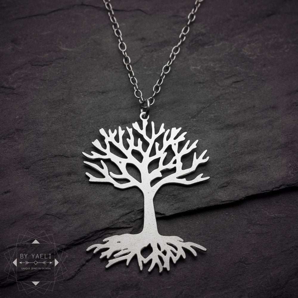 Celtic tree necklace tree of life pendant silver Irish jewelry