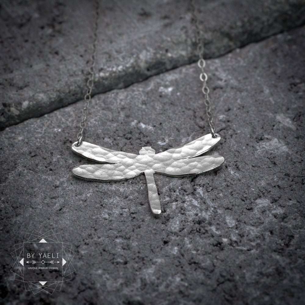 Dragonfly necklace silver dragonfly jewelry animal necklace dragonfly pendant