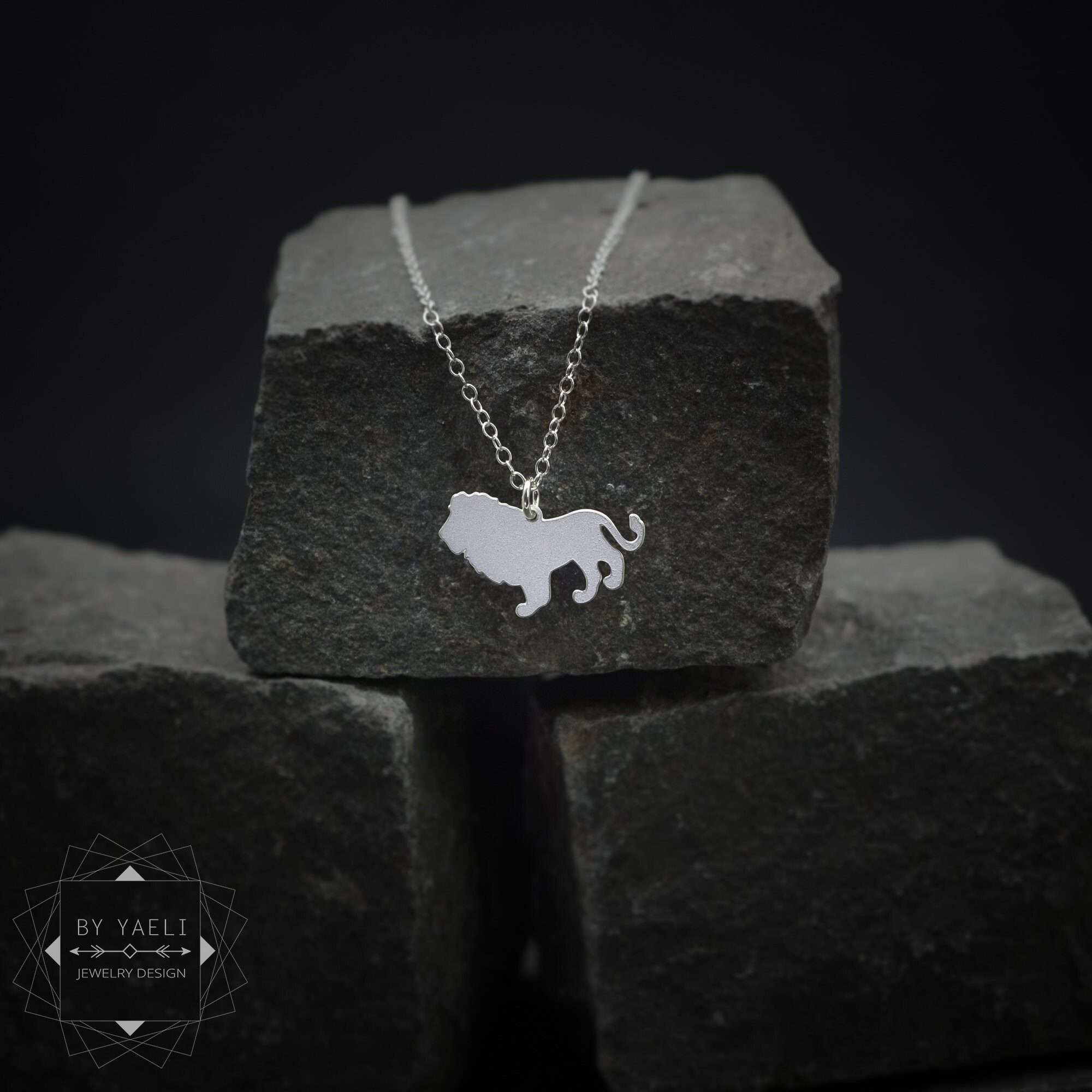 Leo necklace silver lion necklace charm lion pendant lio zodiac necklace