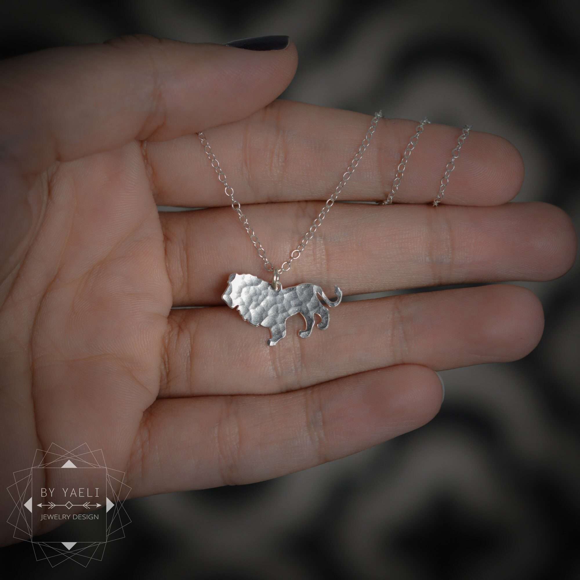 Leo necklace silver lion necklace charm lion pendant lio zodiac necklace