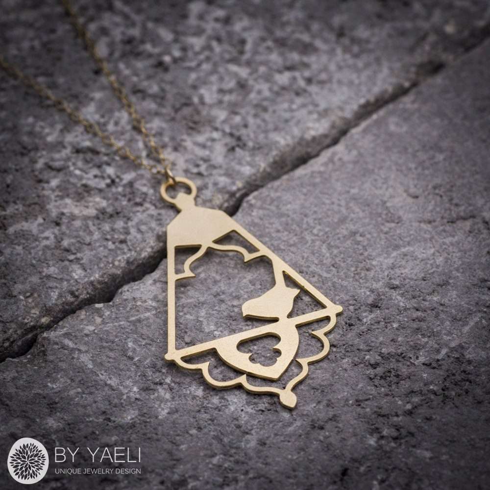 Bird necklace cage necklace long gypsy necklace