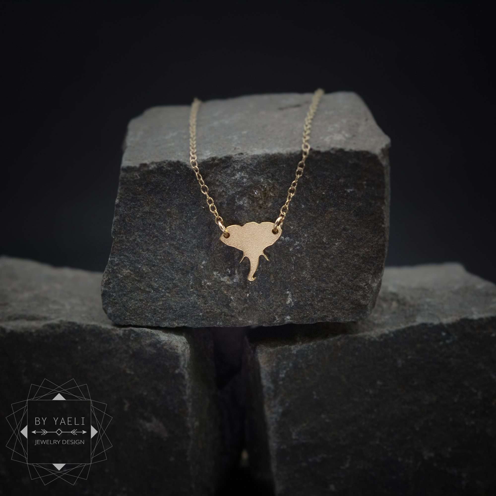 Elephant necklace dainty gold elephant charm elephant jewelry elephant pendant 4 Elephant necklace dainty gold elephant charm elephant jewelry elephant pendant - Image 4