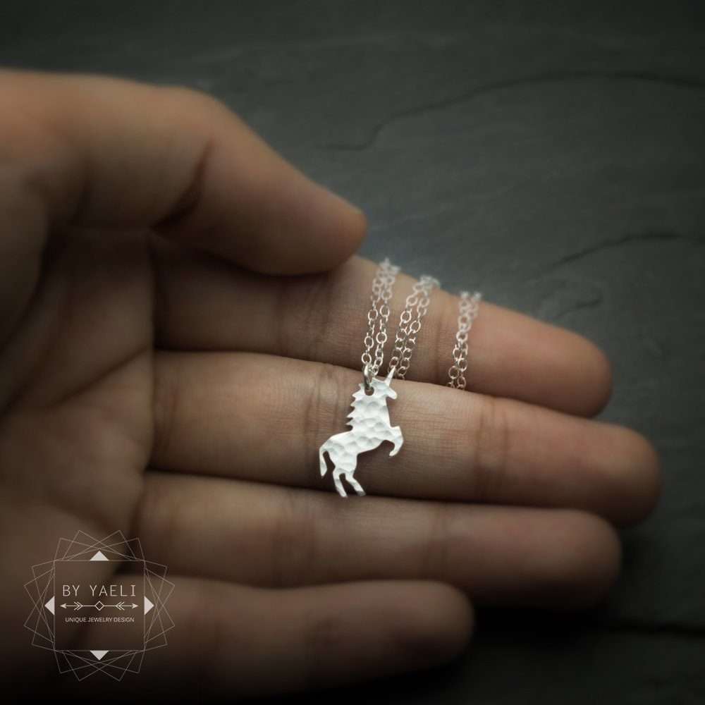 Unicorn necklace silver unicorn pendant unicorn lover gift tiny unicorn charm necklace