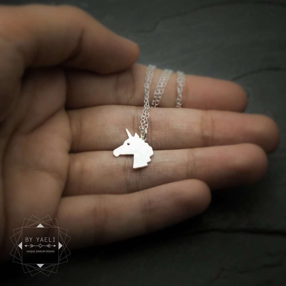 Unicorn necklace silver unicorn pendant small unicorn charm tiny unicorn