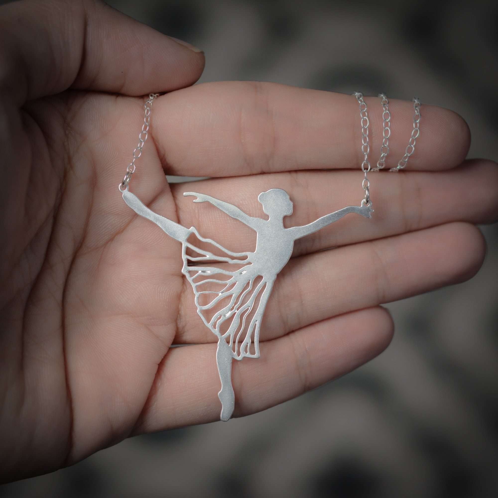 Ballerina necklace ballet dancing necklace silver dancer jewelry ballet lovers 3 Ballerina gift