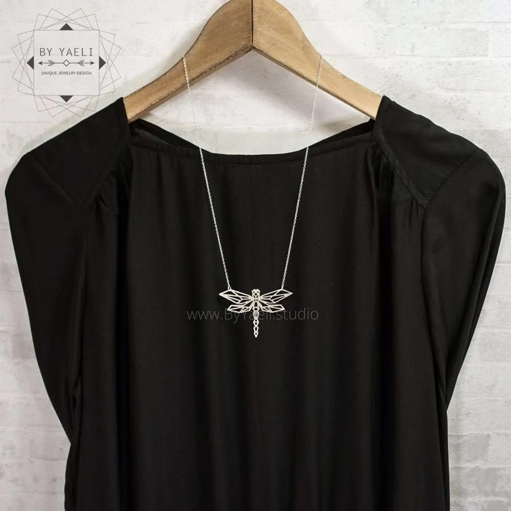 Dragonfly necklace silver dragonfly jewelry dragonfly charms dragonfly pendant