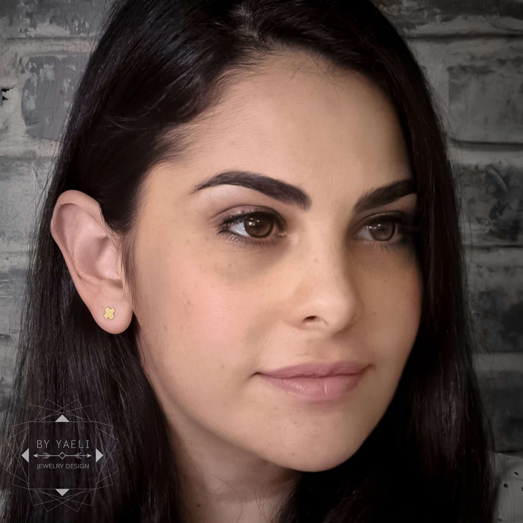 Geometric earrings plus stud earrings gold minimalist earrings