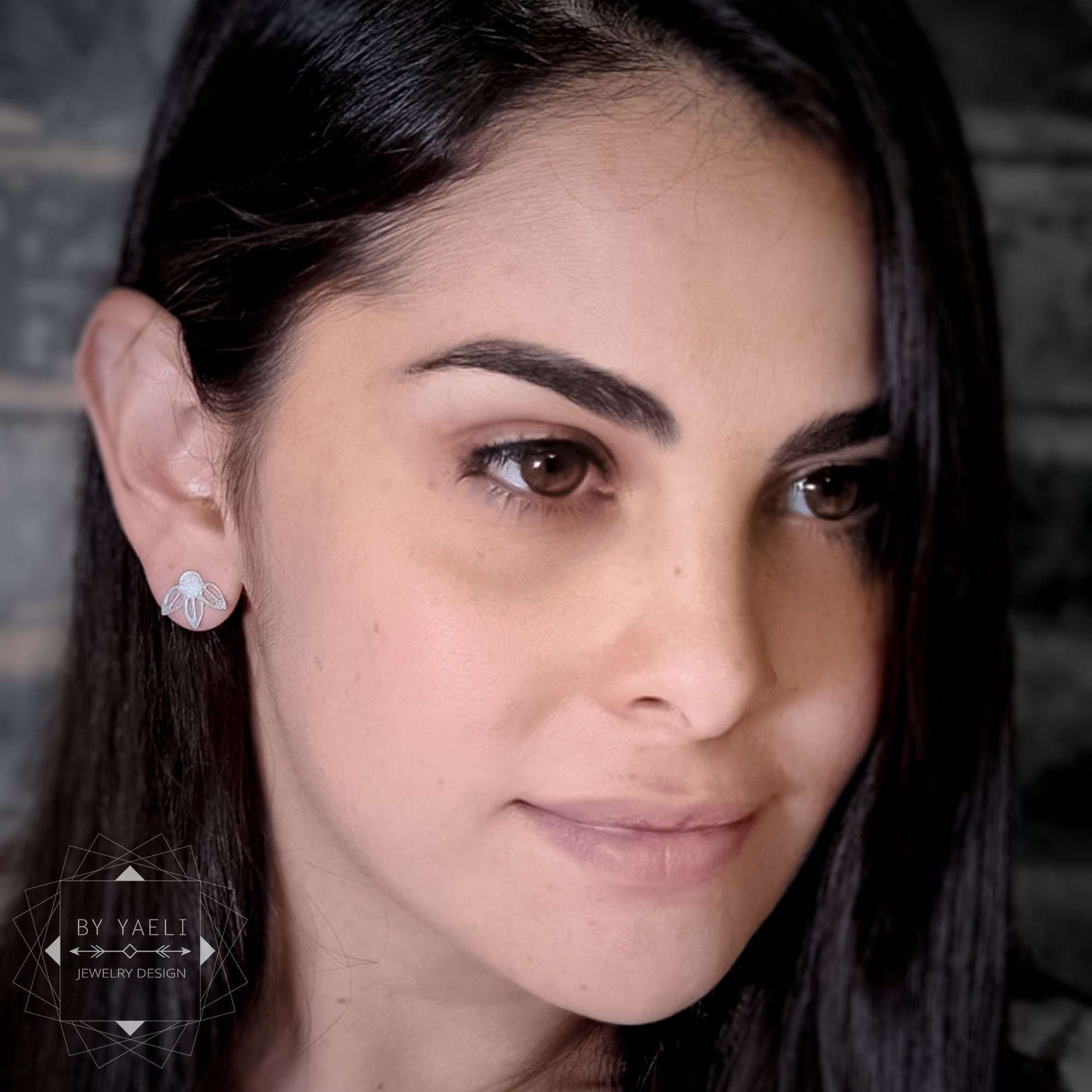 Flower earrings flower stud earrings silver flower daisy earrings