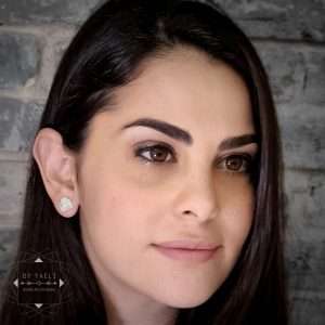 Kokeshi earrings stud earrings cute silver kokeshi doll tiny earrings