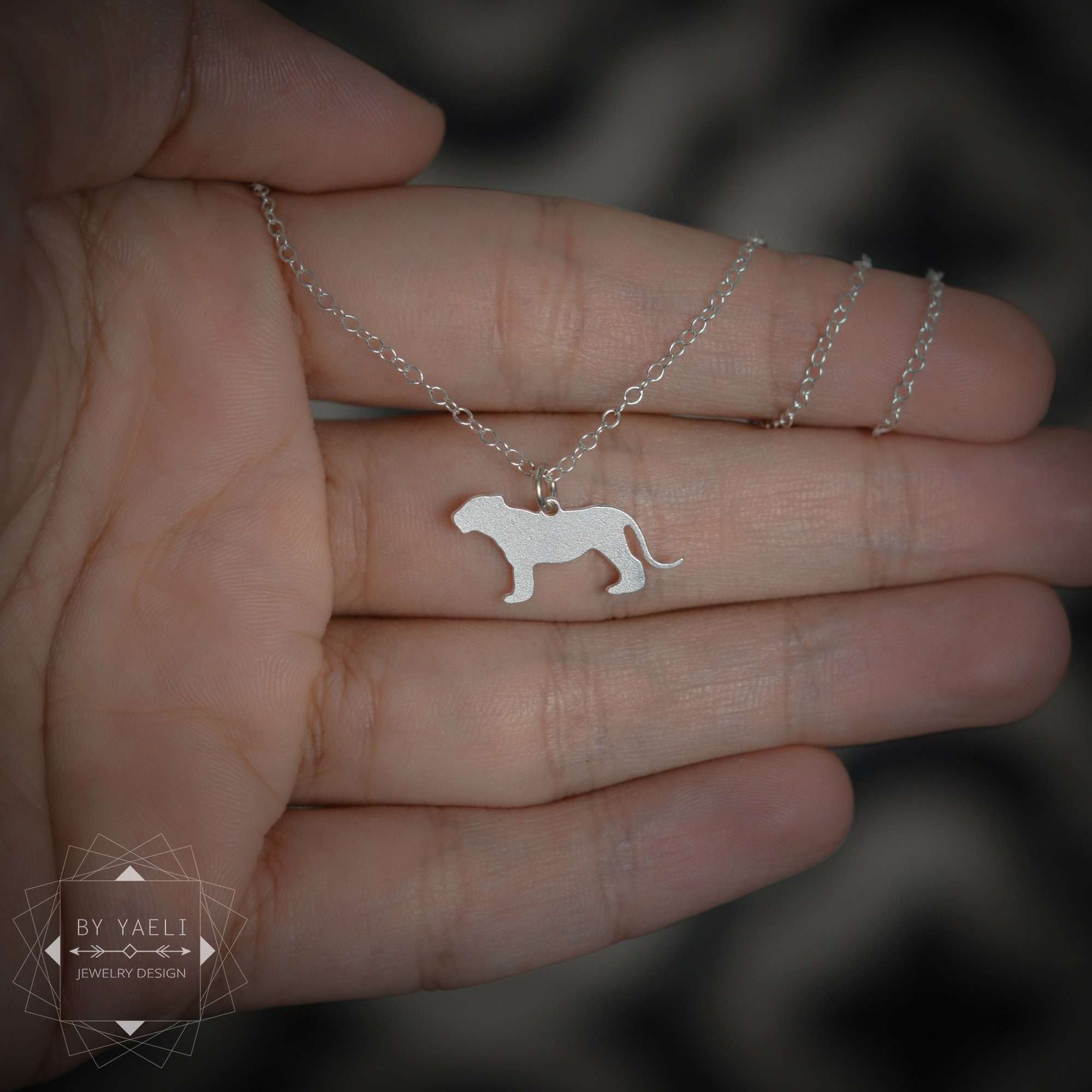 Lionees necklace, silver lionees charm, mother necklace