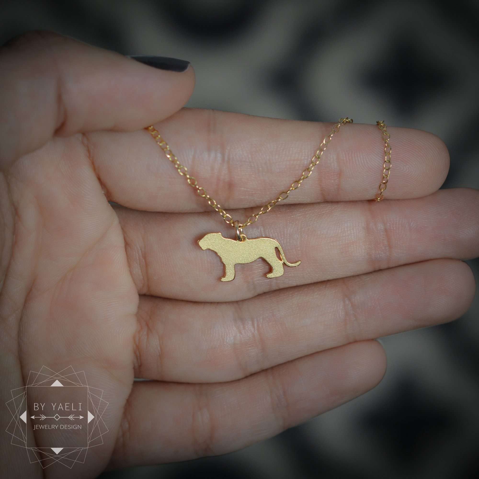 Lionees necklace, gold lionees charm, mother necklace