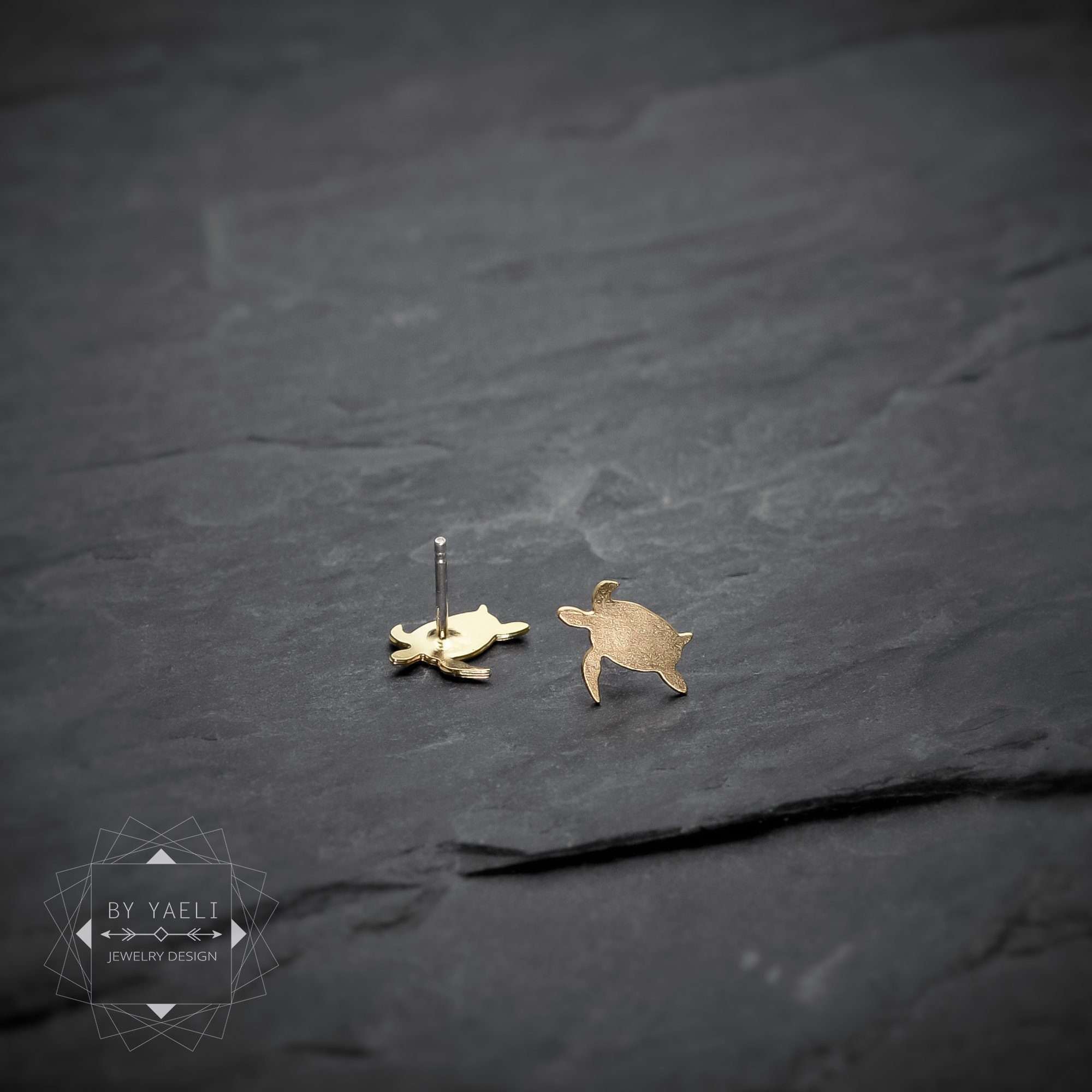 Turtle earrings tiny minimalist gold turtle stud earrings turtle post earrings