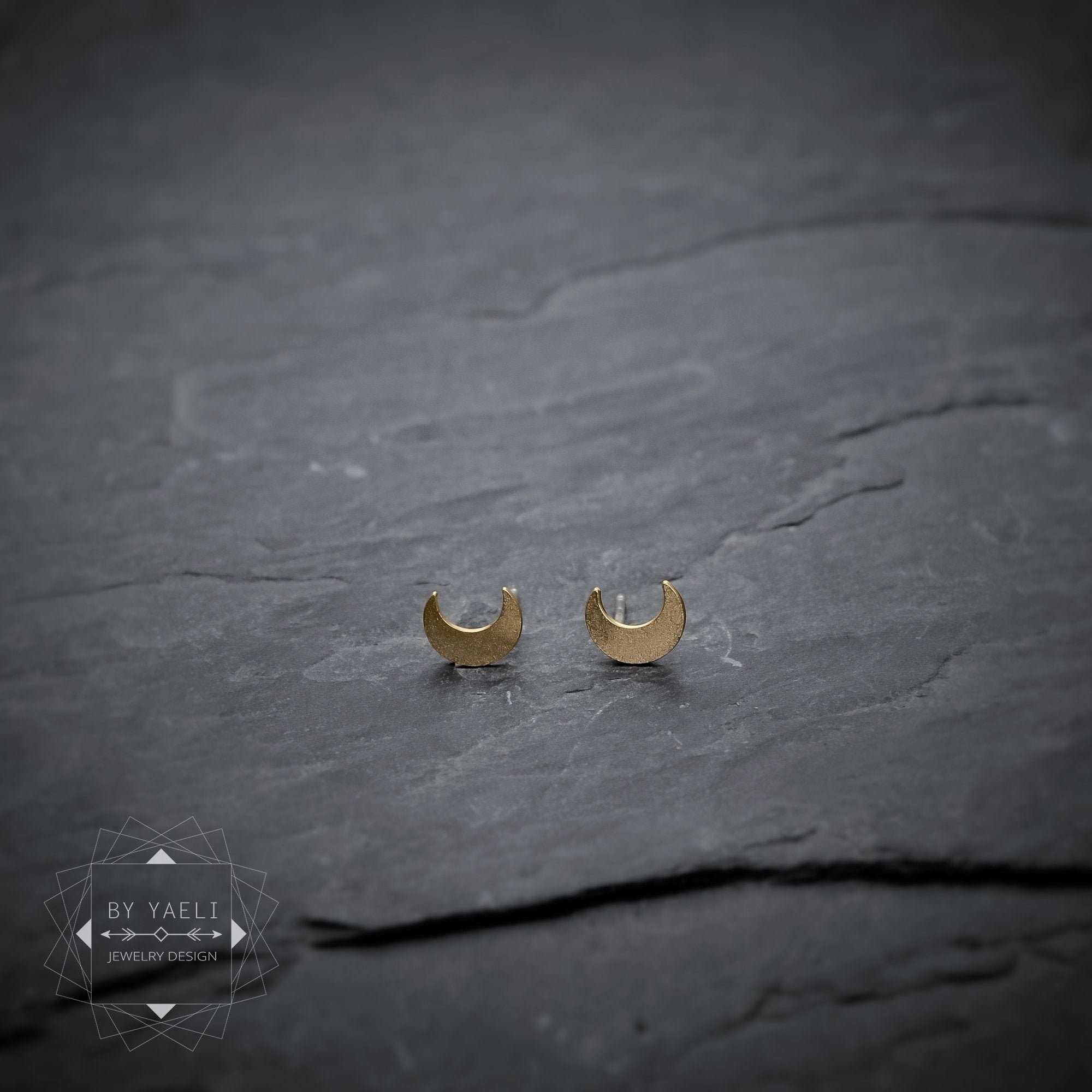 Moon earrings gold crescent earrings celestial earrings moon post earrings Christmas gift