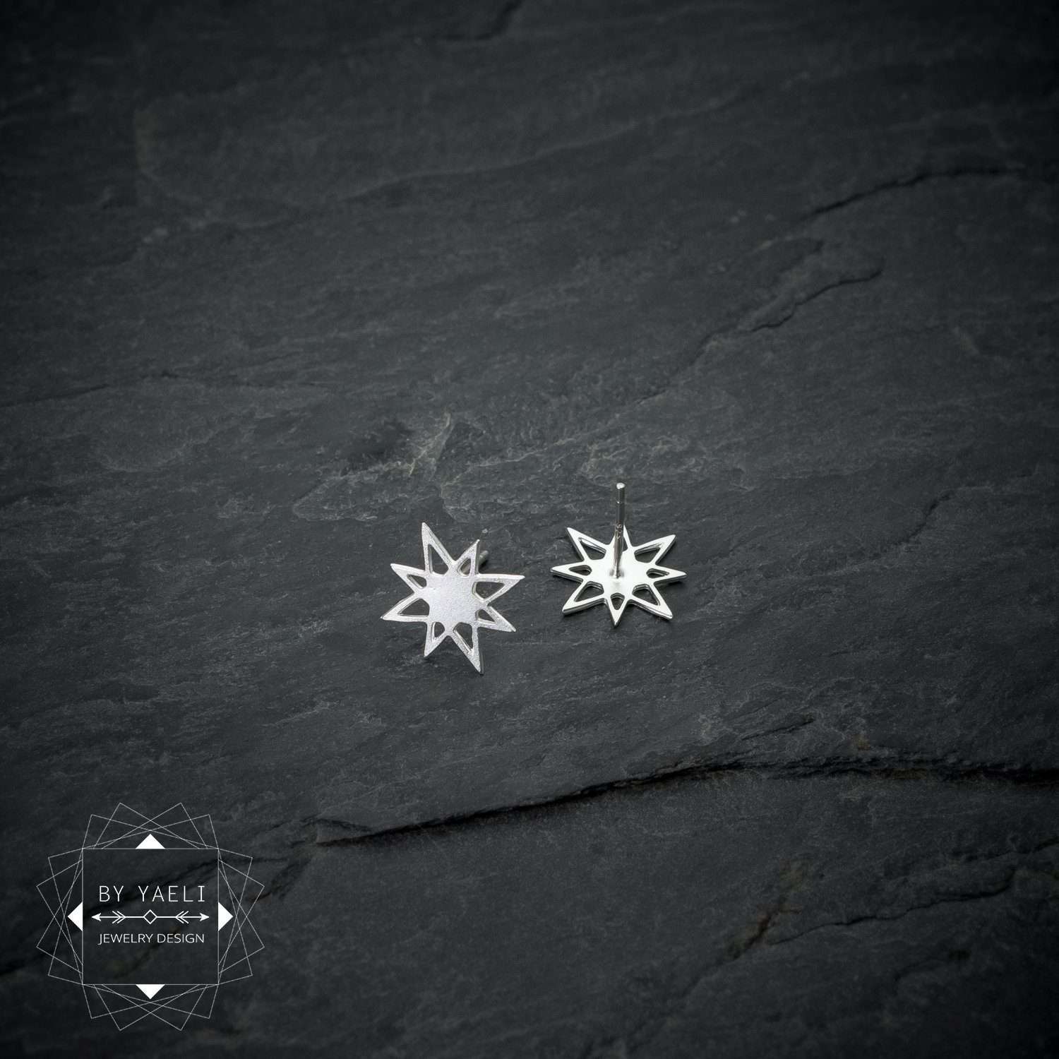 Spark earrings north star earrings silver star post earrings spark post Christmas gift