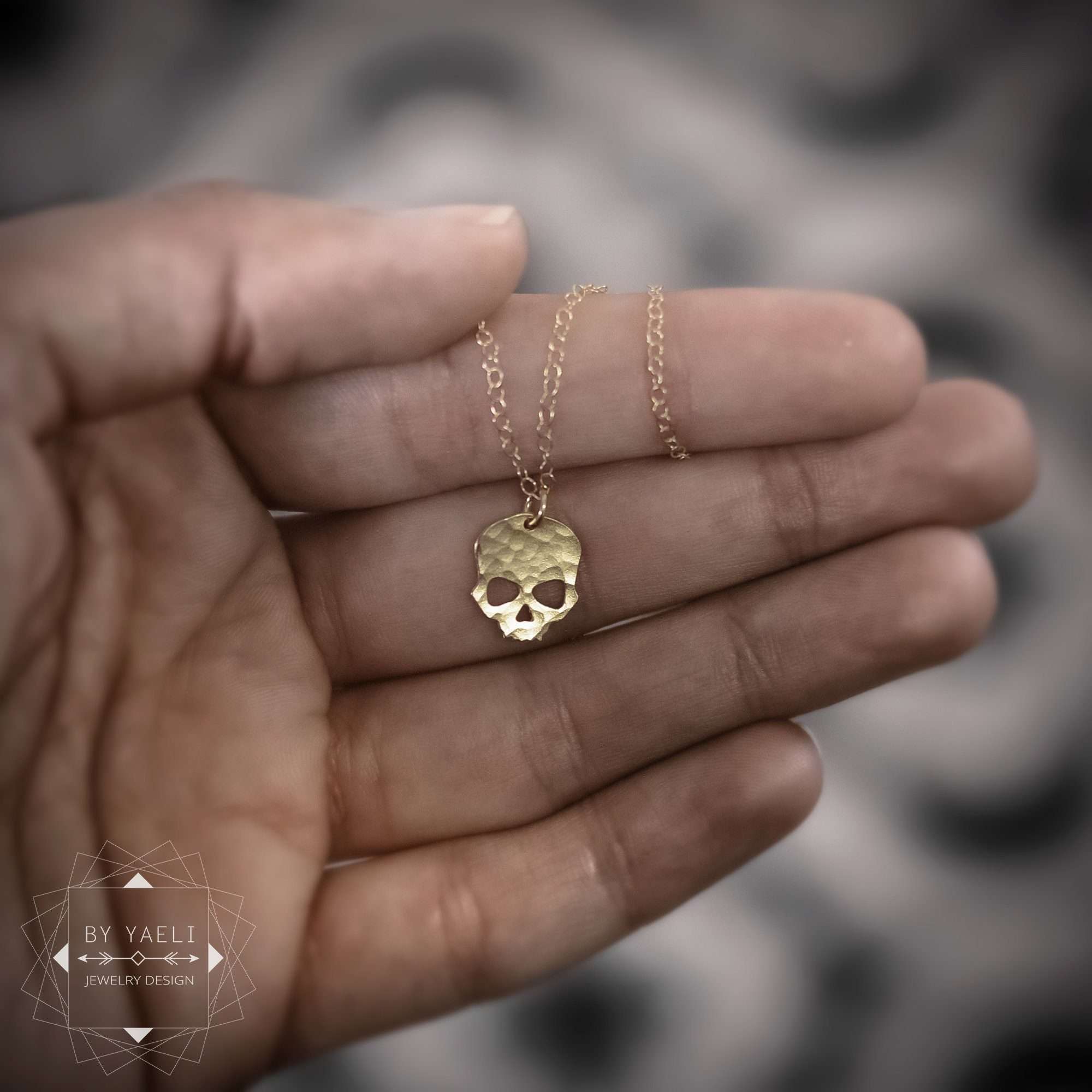 Skull Necklace | Skull pendant | Gold Skull Necklace Pendant Jewelry