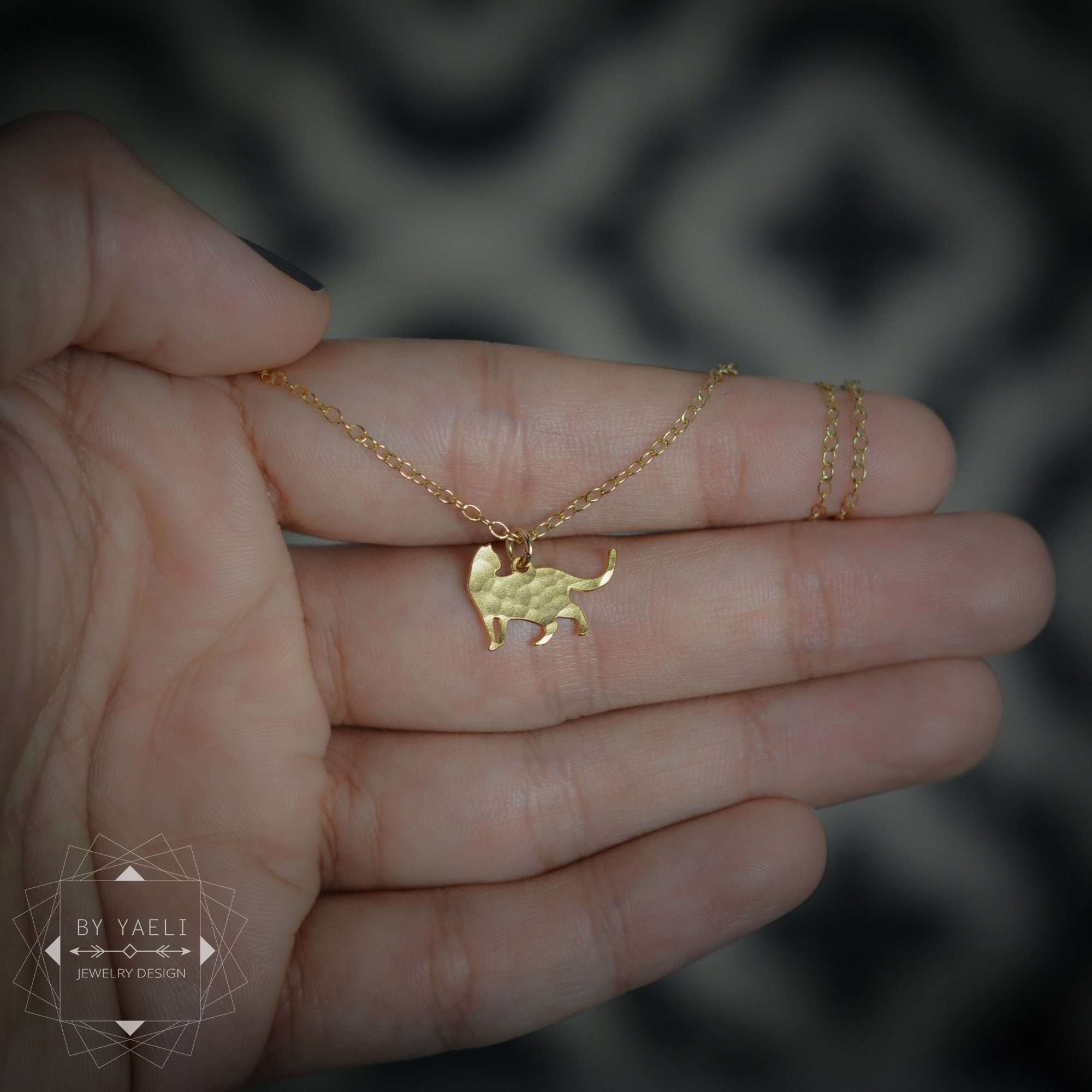 Cat necklace cat pendant gold cat necklace cat jewelry cat lover gift for here