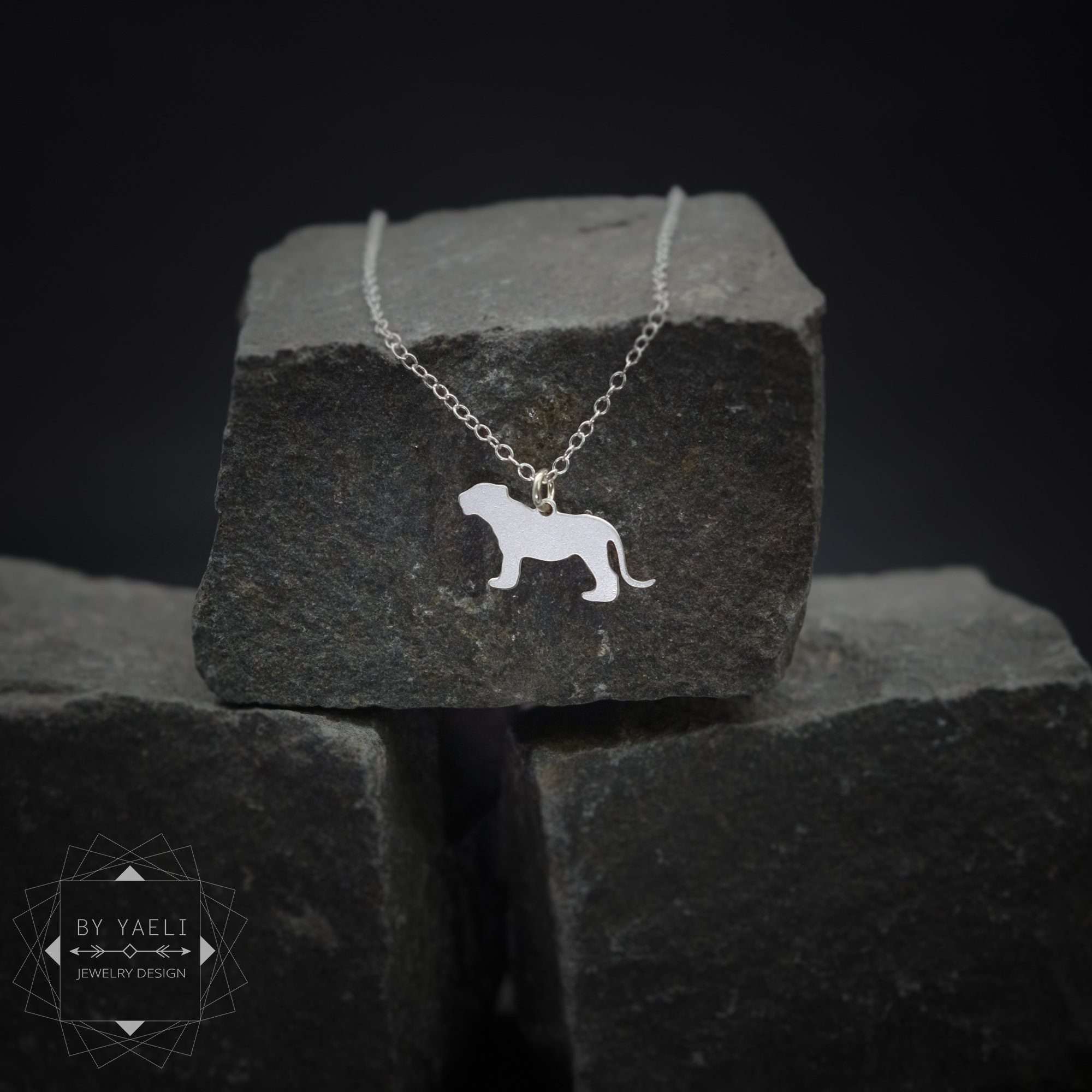 Lionees necklace, silver lionees charm, mother necklace