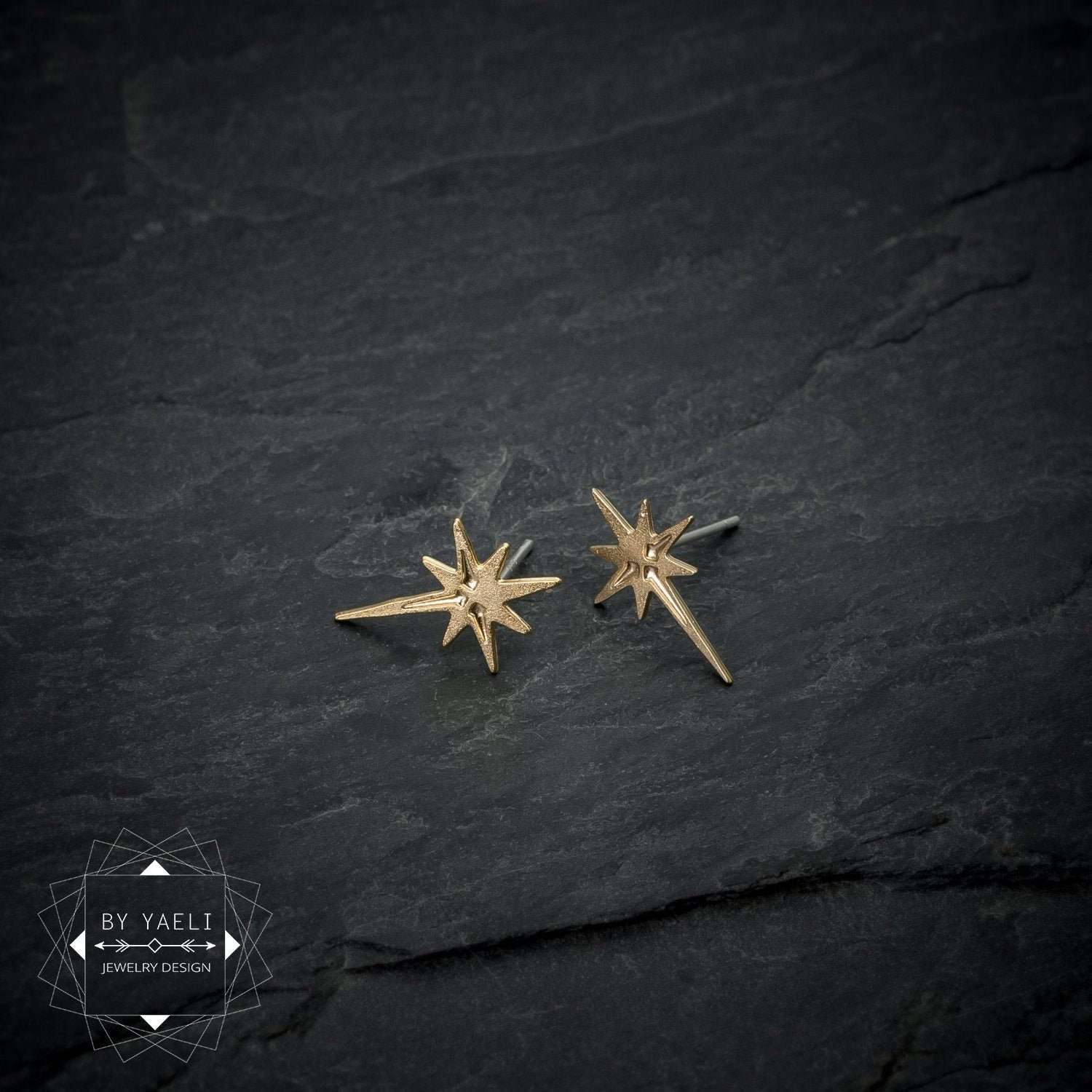 North star earrings gold north star post earrings spark post earrings spark earrings Christmas gift