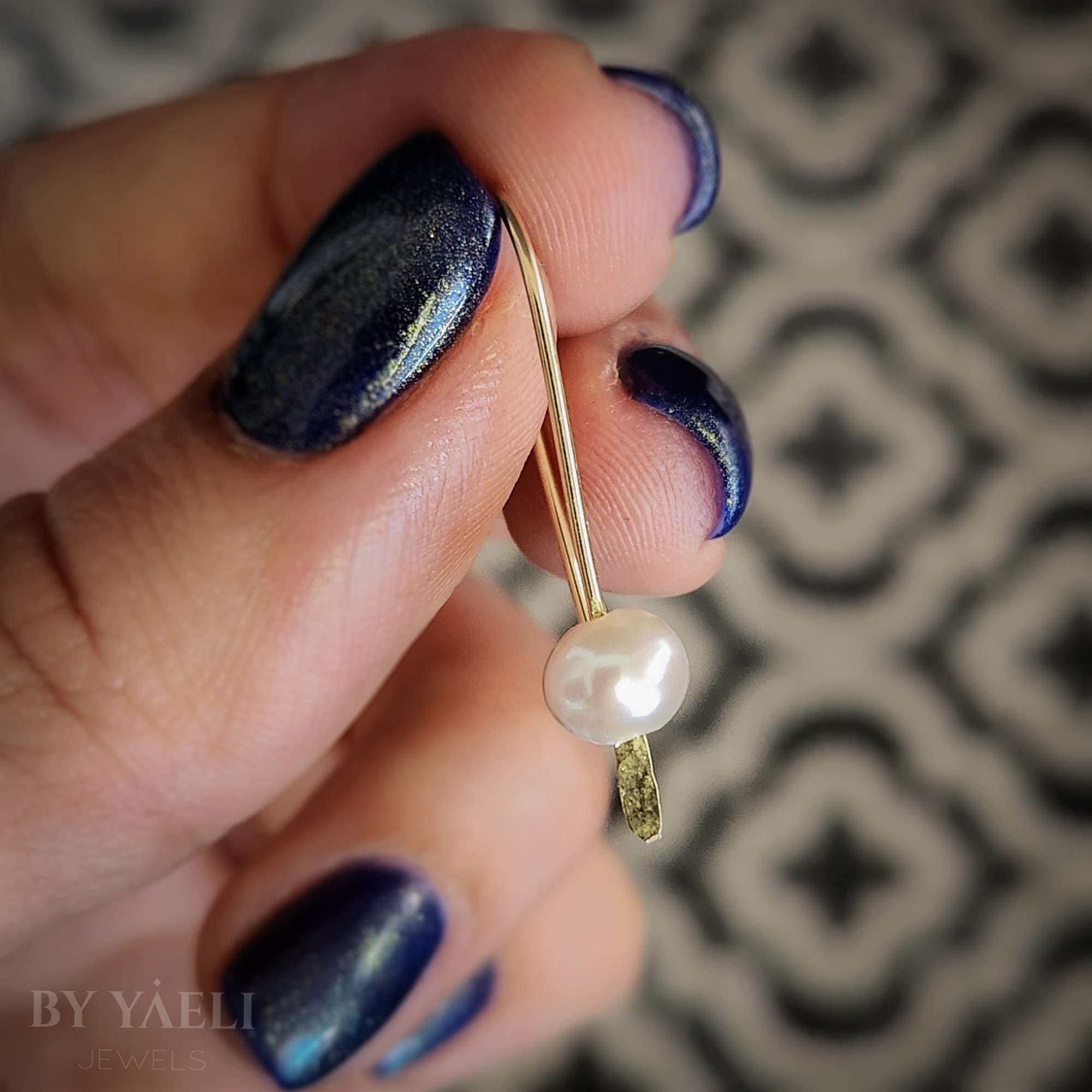 Handmade Pearl Earrings - Gold Filled Wire with Natural Pearls - Dainty and Elegant 3 Handmade Pearl Earrings - Gold Filled Wire with Natural Pearls - Dainty and Elegant - Image 3