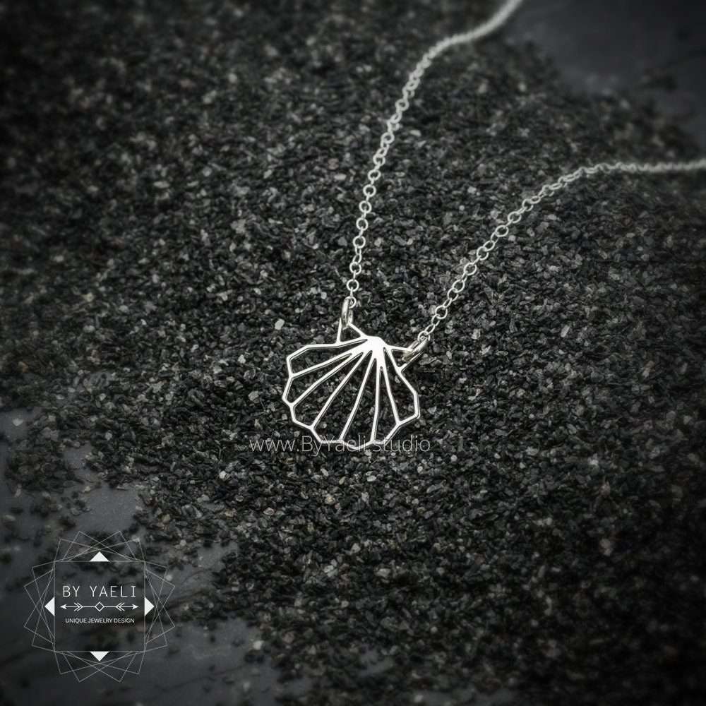 Shell necklace silver seashell necklace dainty sea shell ocean necklace