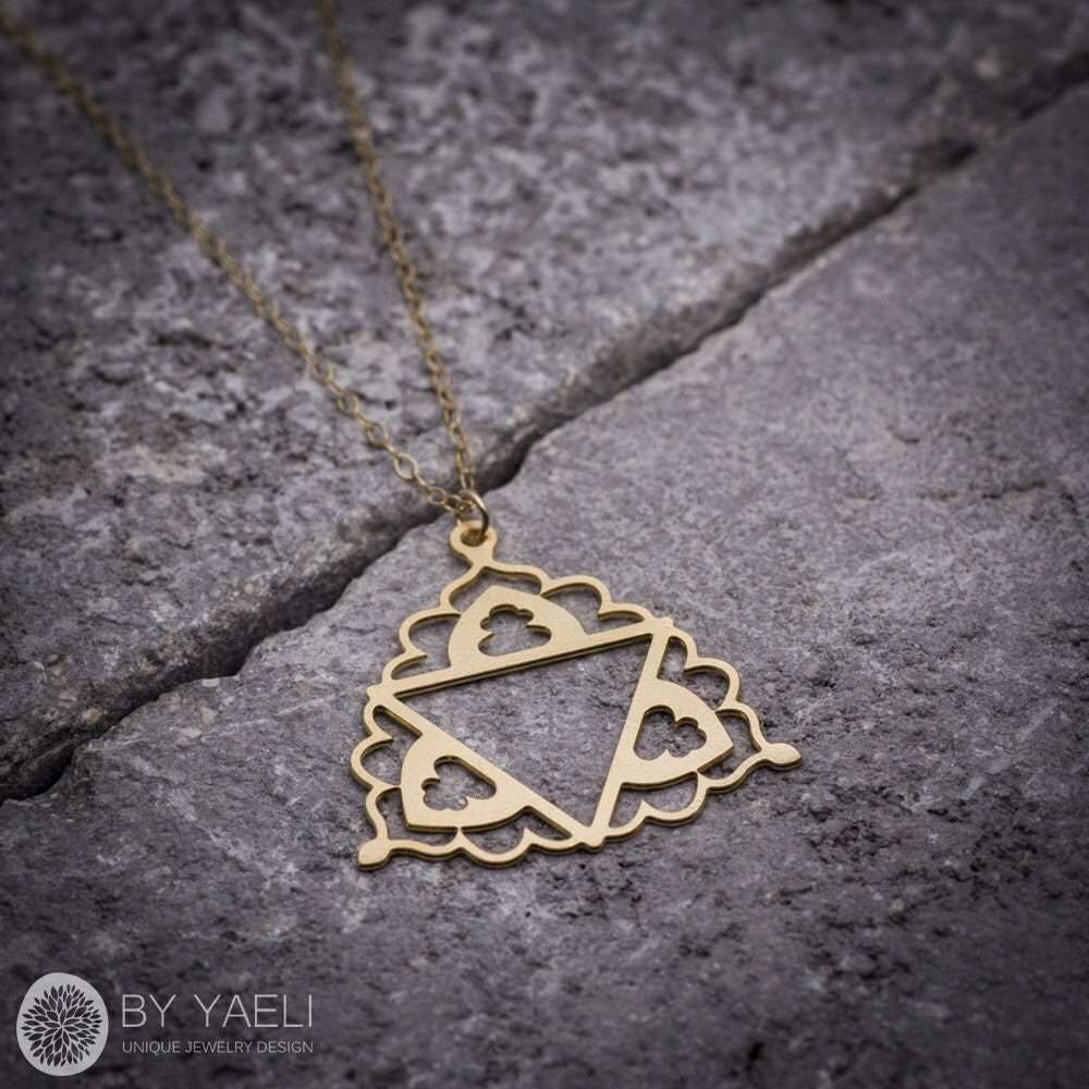 Gypsy necklace gold geometric jewelry boho necklace triangle necklace gypsy jewelry