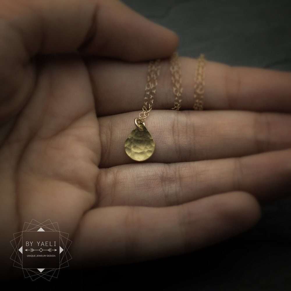 Tear necklace tear drop necklace tiny drop pendant silver drop jewelry