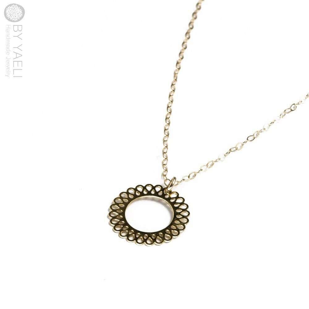 Gold lace necklace lace pendant gold filigree necklace filigree charm