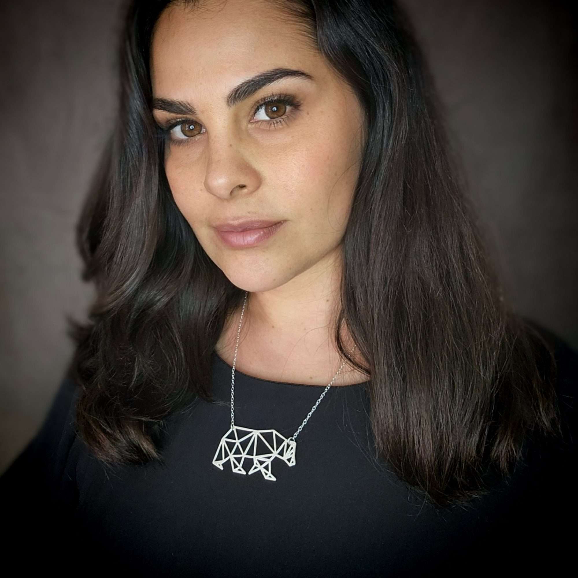 Mama bear necklace bear necklace origami bear pendant silver bear necklace gift for mom