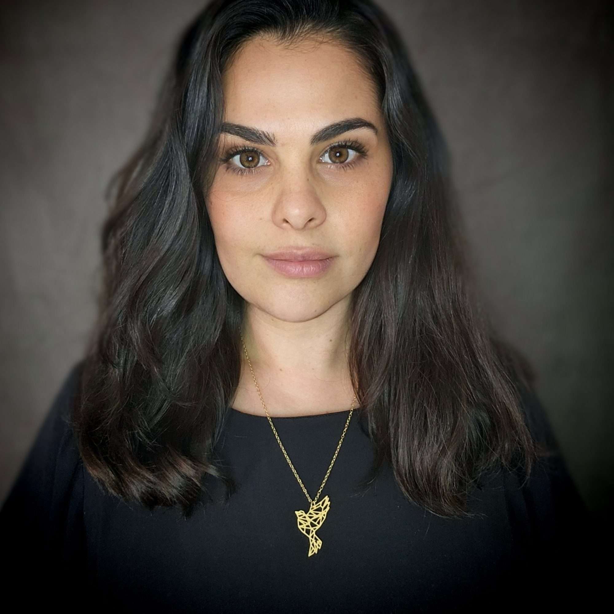 Origami bird necklace gold geometric origami necklace bird pendant