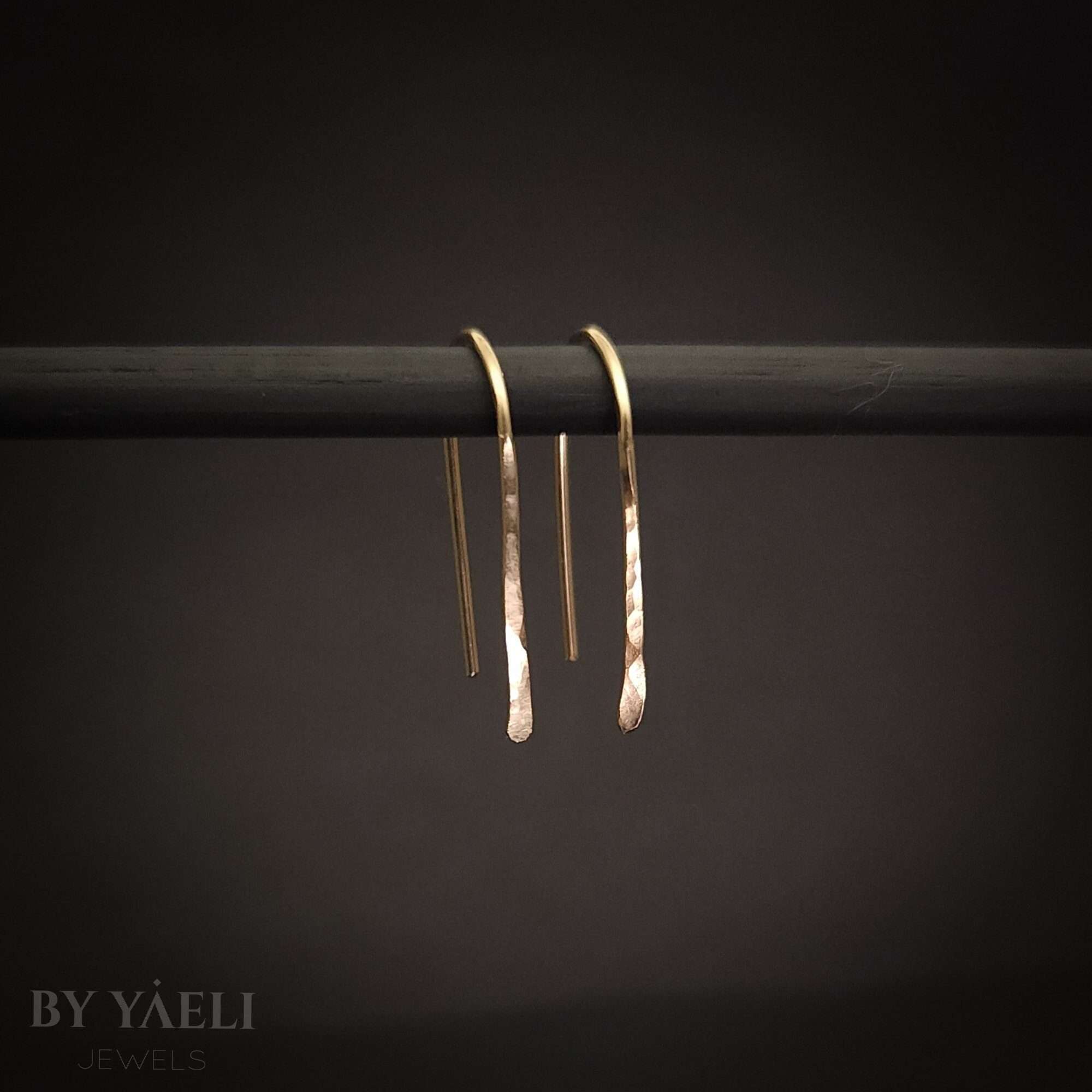 Wire earrings, handmade gold filled earrings