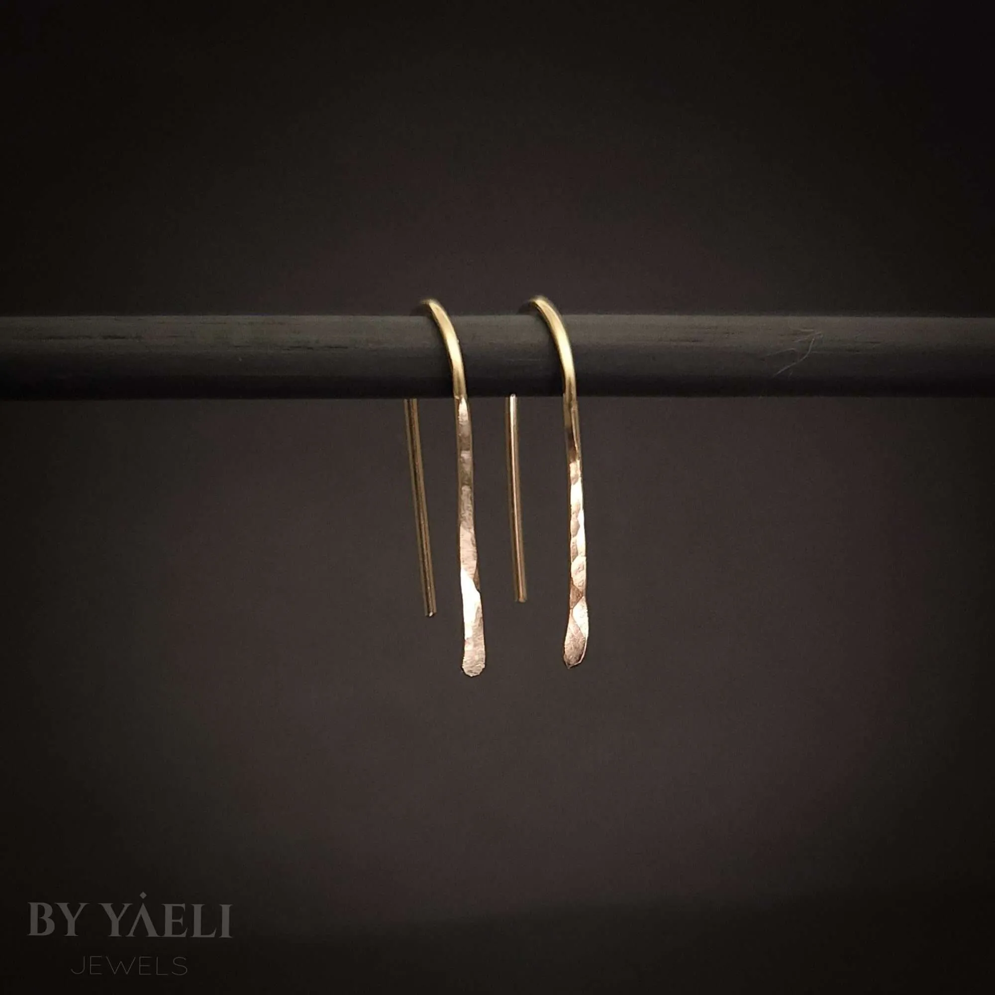 Wire earrings, handmade gold filled earrings